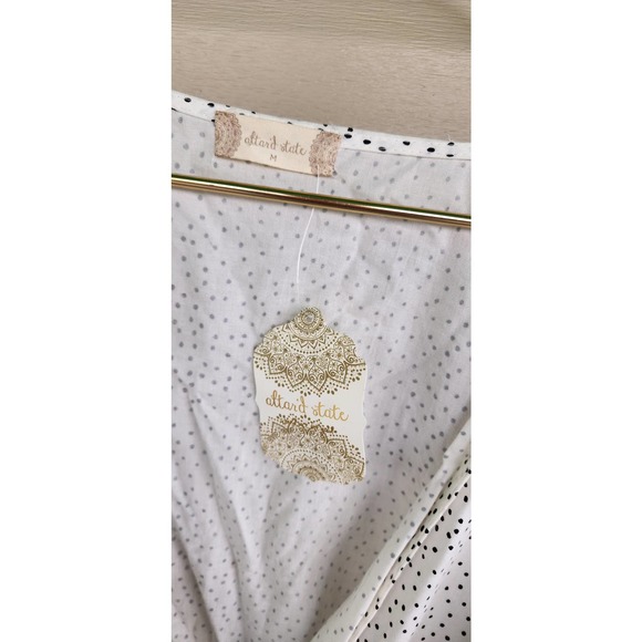 New NWT Altar'd State Wide Sleeve Polka Dot Cropped Top‎ Size Medium - Picture 5 of 6